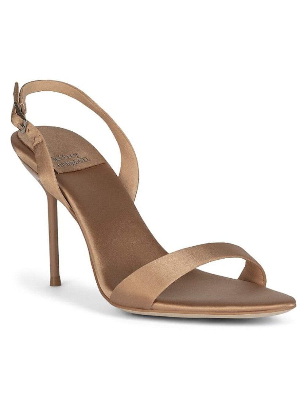 Jeffrey Campbell Go Getter Slingback Heels Natural Satin Size 9 NWT